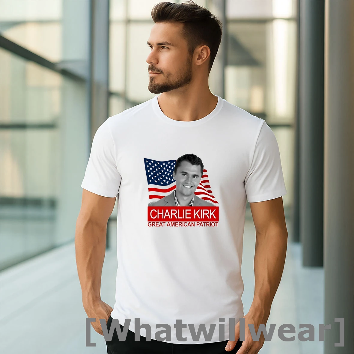 Official Charlie Kirk Great American Patriot Usa Flag Tshirts Sweater