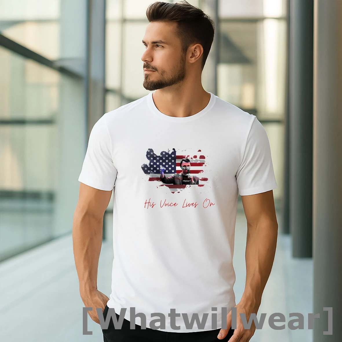 Official Charlie Kirk His Voice Lives On Tshirts Sweater