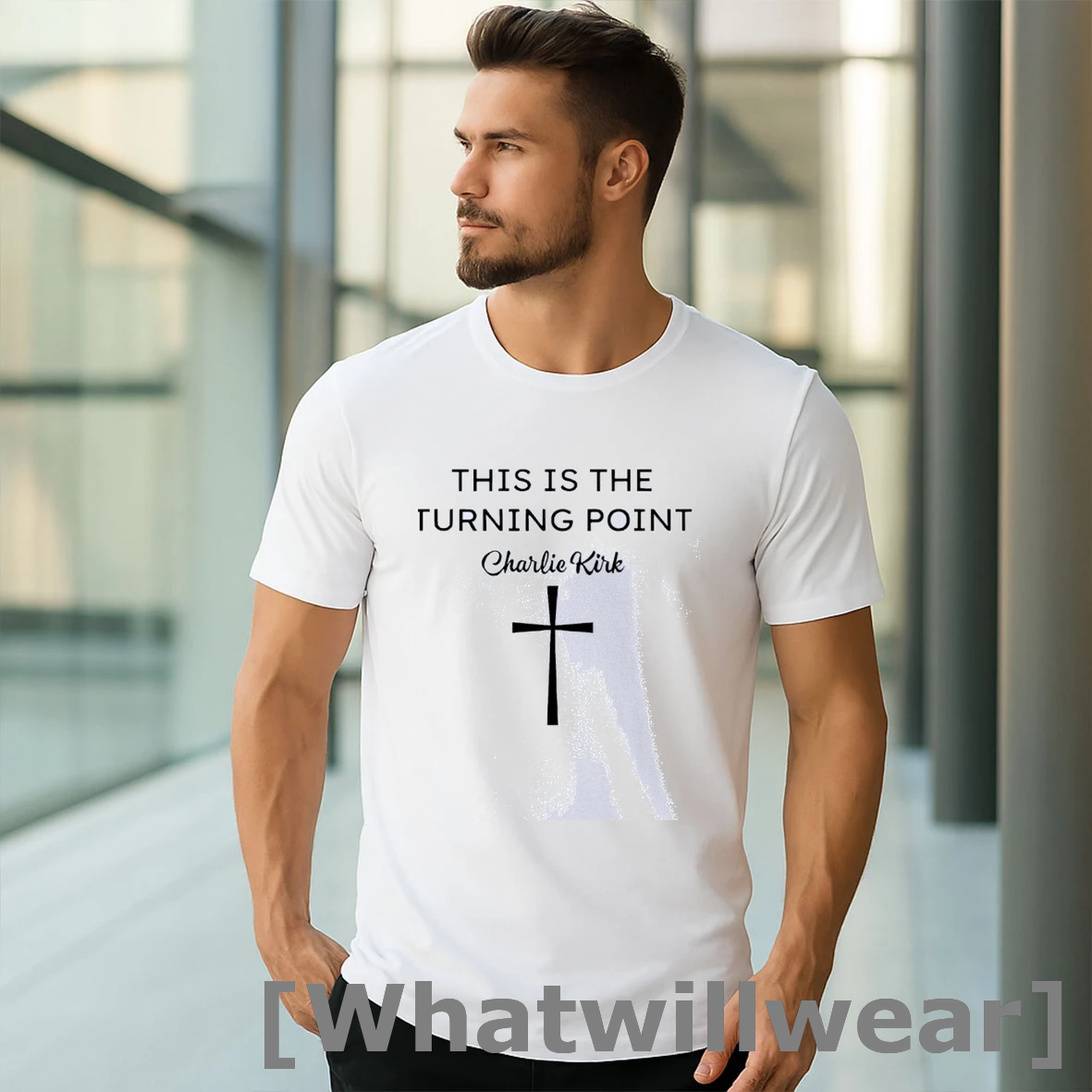 Official Charlie Kirk This Is The Turning Point Catholic Memorial Classic Mens Tshirts Sweater
