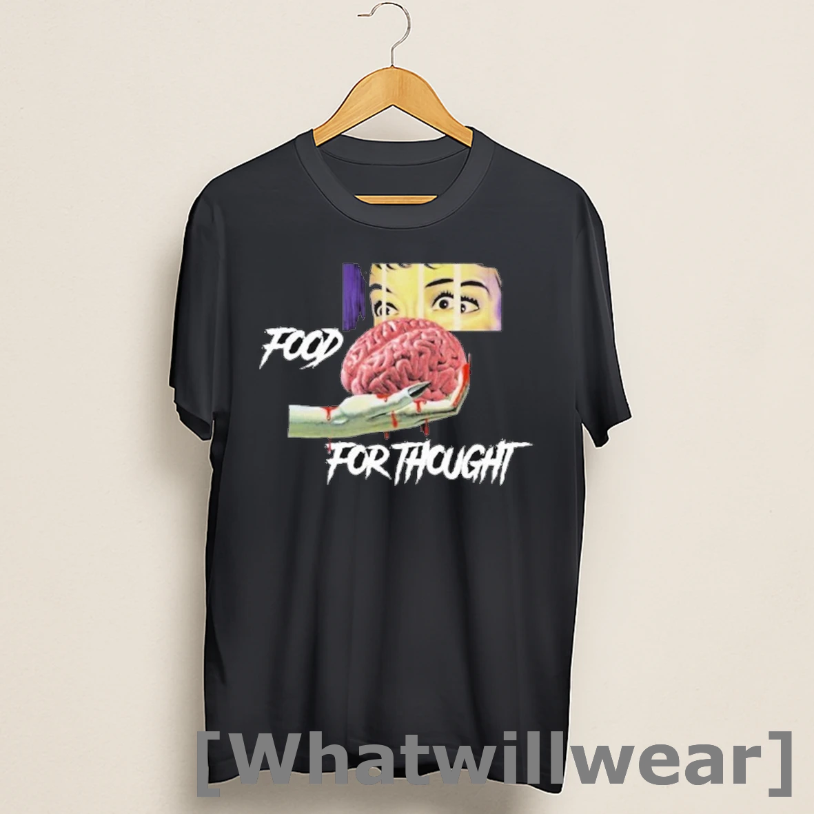 Official Che Noir Food For Thought Brain Eyes Shirts
