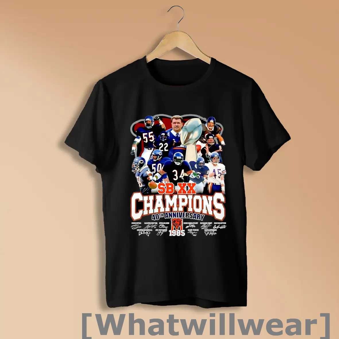 Official Chicago Bears 40th Anniversary 1985 2025 Super Bowl Xx Champions Signature Shirts