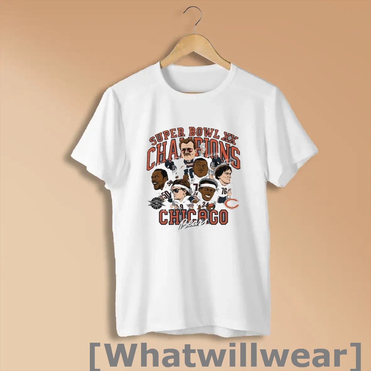 Official Chicago Bears Super Bowl Xx Champions Classic Caricature Shirts