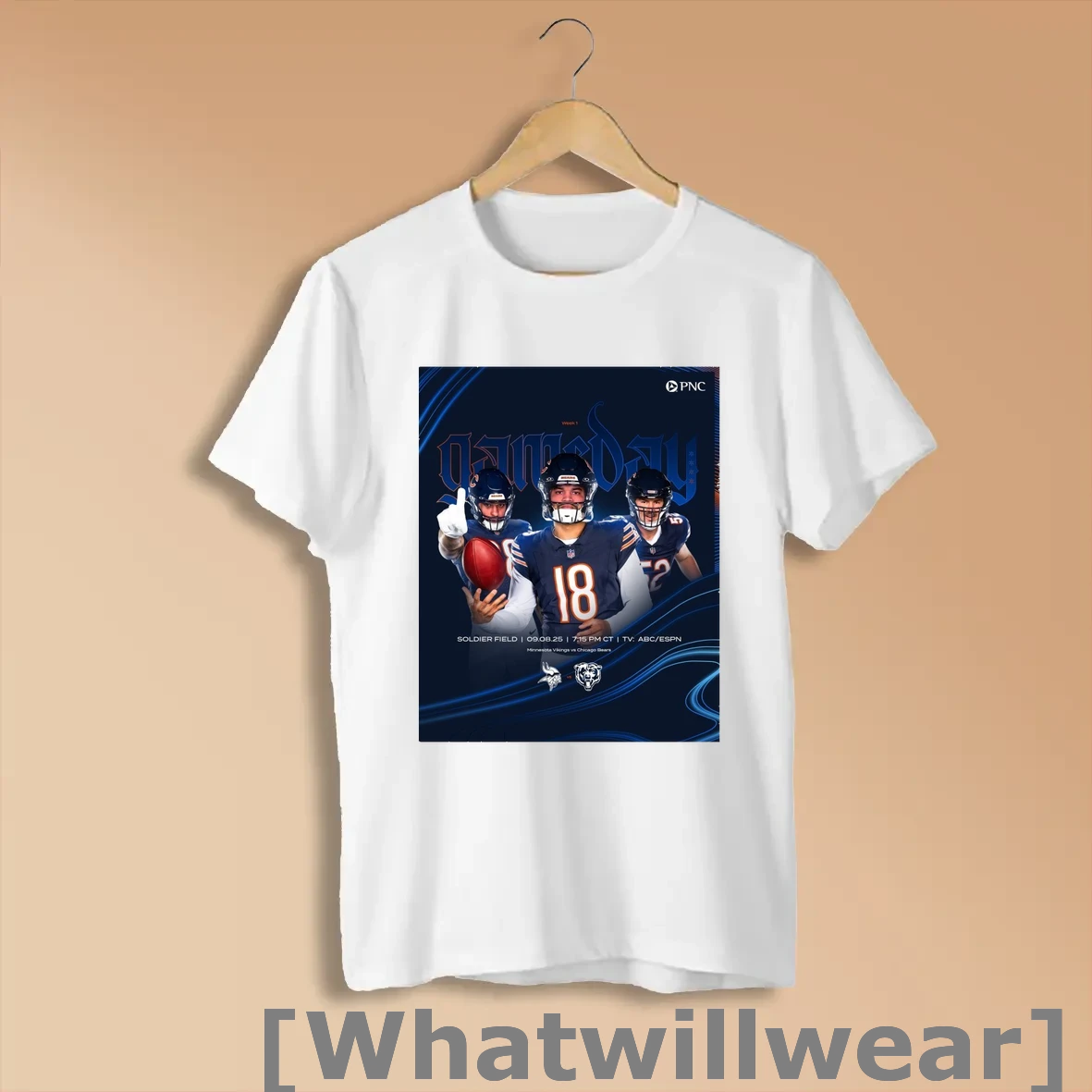 Official Chicago Bears Vs Minnesota Vikings Week 1 Gameday Soldier Field 09 08 2025 Shirts