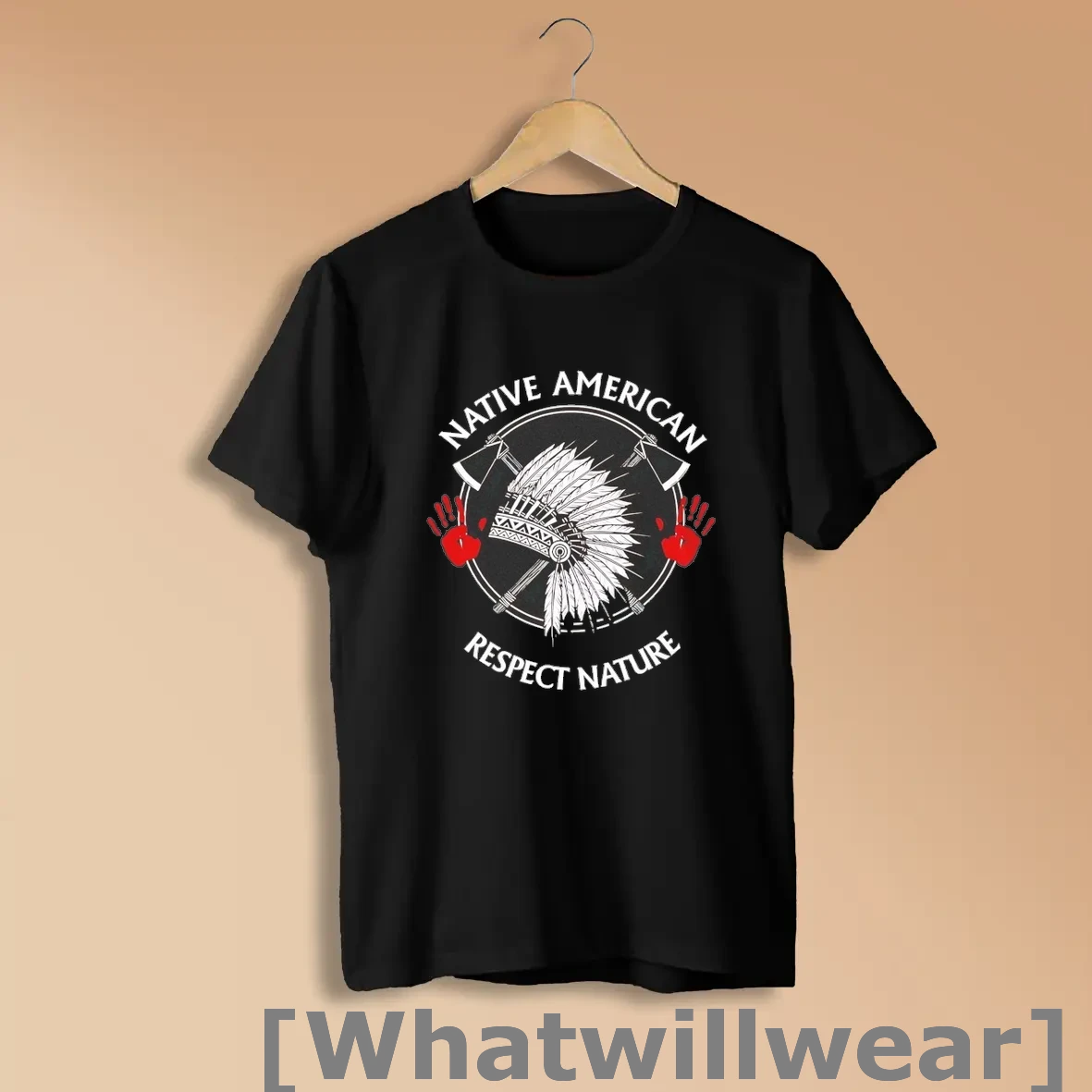 Official Chief Headdress And Tomahawk Respect Nature Shirts