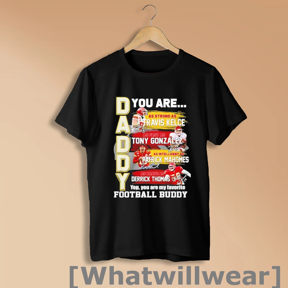 Official Chiefs Daddy You Are As Strong As Kelce As Fast As Gonzalez As Intelligent As Mahomes As Brave As Thomas Shirt Sweatshirt