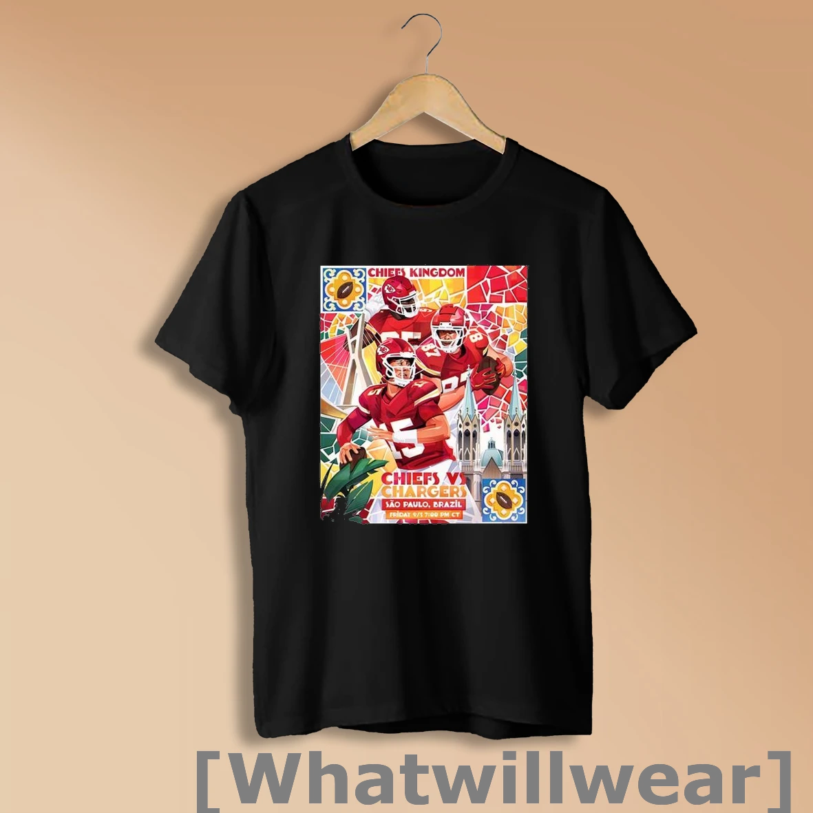 Official Chiefs Kingdom 2025 Chargers Vs Chiefs Sao Paulo Game Shirt Sweatshirt