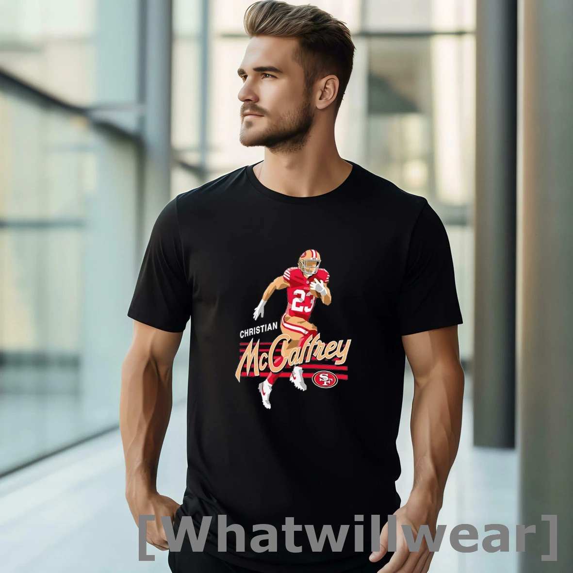 Official Christian Mccaffrey 23 San Francisco 49ers Football Player Crosswalk Tshirts Sweater