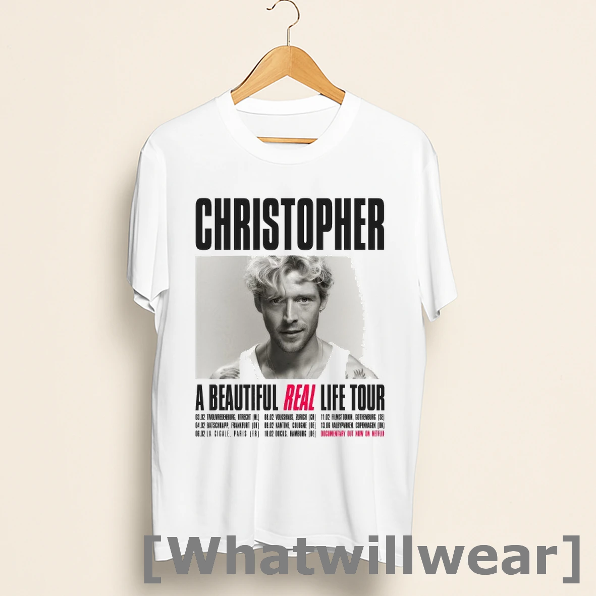 Official Christopher A Beautiful Real Life Tour 2025 Dates Shirts