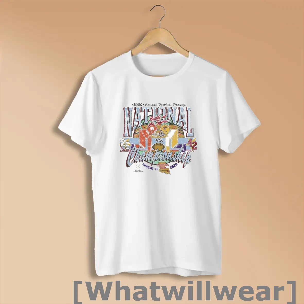 Official Clemson Vs Lsu 2020 Cfp National Championship Game Matchup Shirts