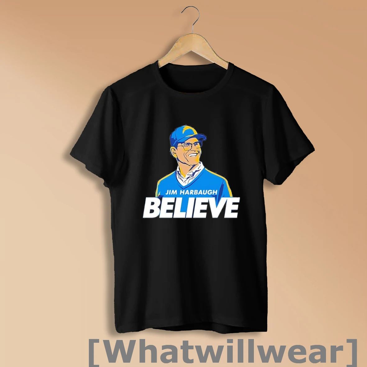 Official Coach Jim Harbaugh Los Angeles Chargers Football Believe Shirt Sweatshirt