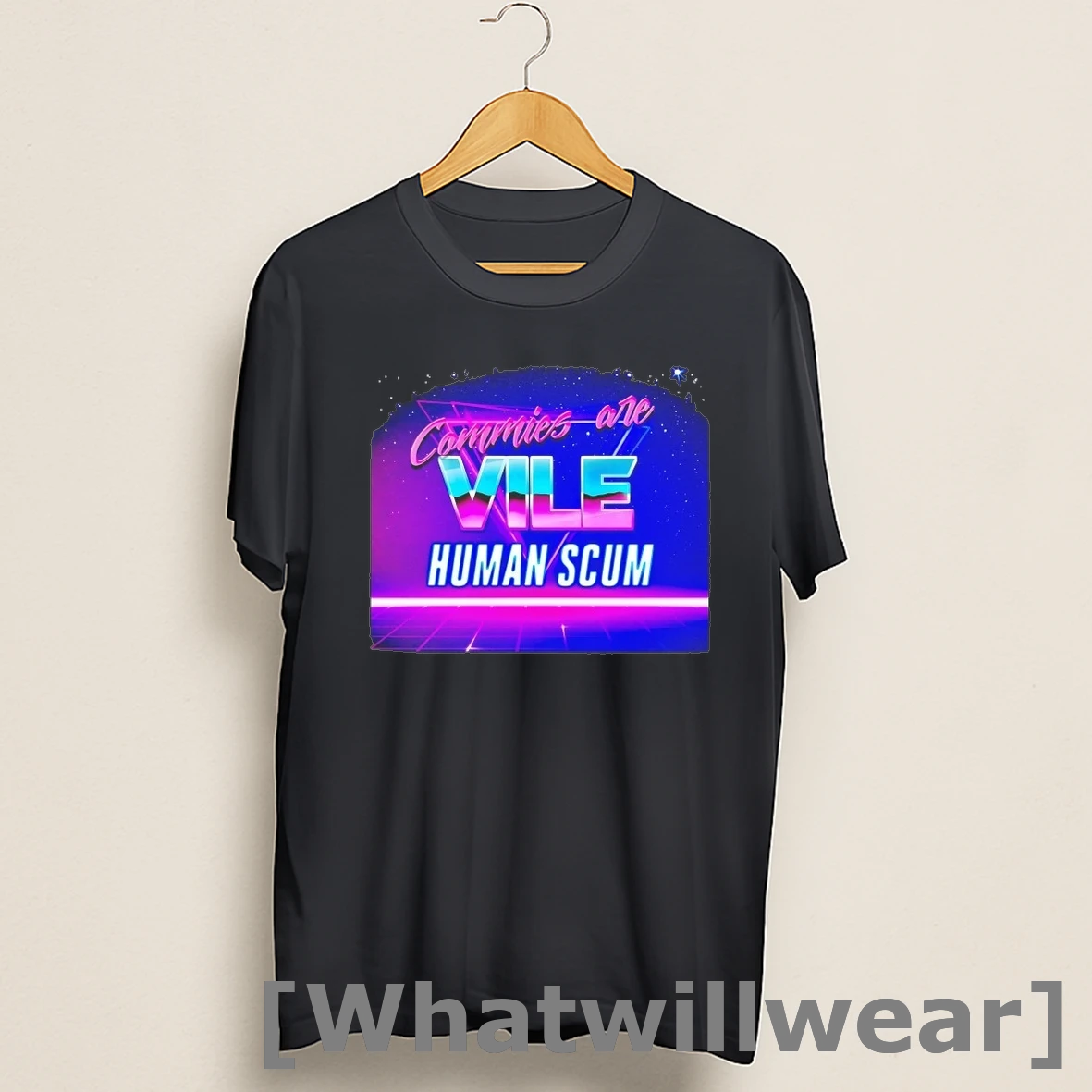 Official Commies Are Vile Human Scum Neon 80s Vintage Shirts