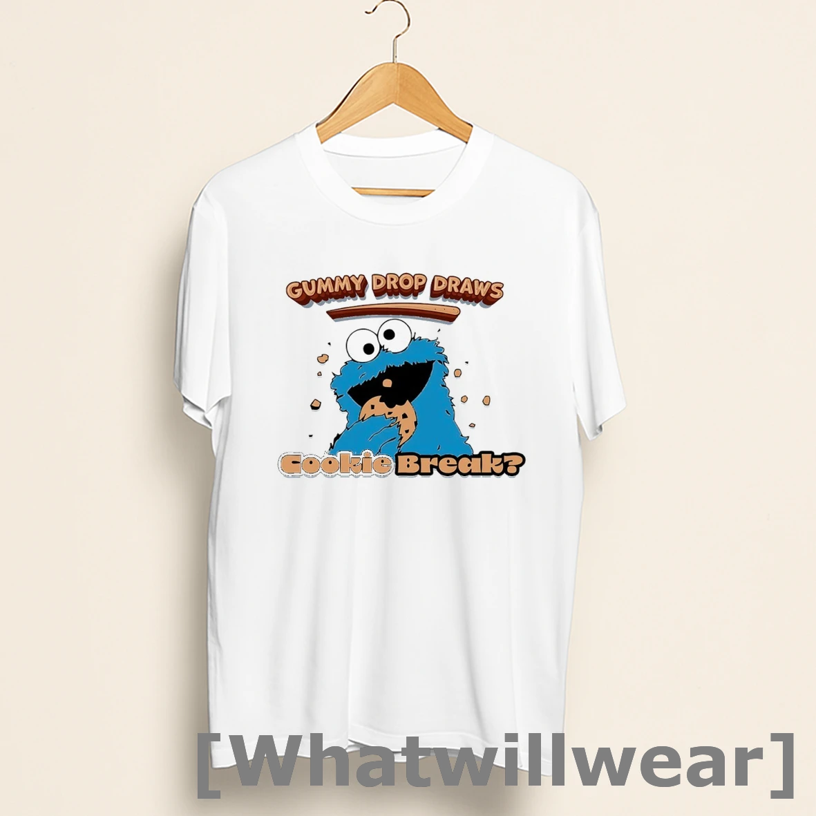Official Cookie Monster Gummy Drop Draws Cookie Break Shirts