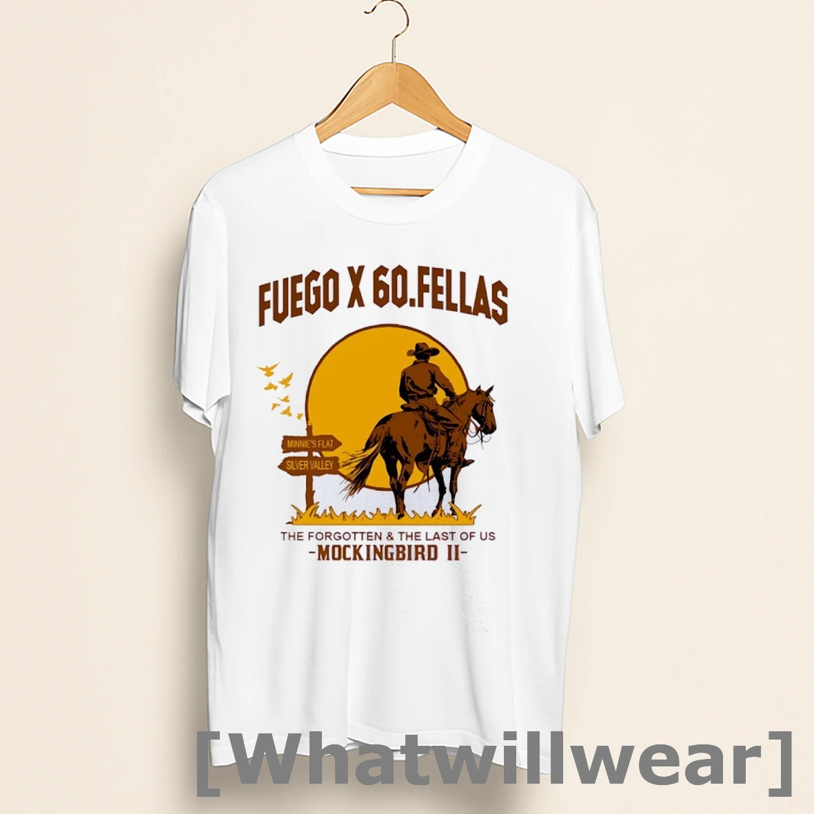 Official Cowboy Fuego X 60 Fellas The Forgotten And The Last Of Us Mockingbird Ii Shirts