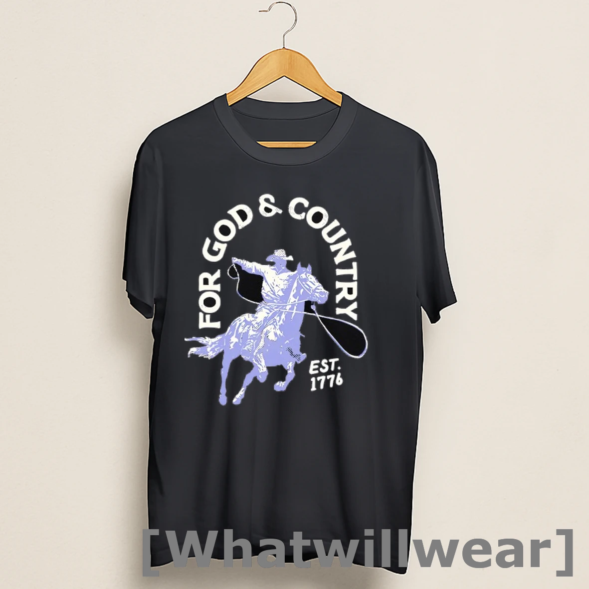 Official Cowboy For God And Country Est 1776 Shirts
