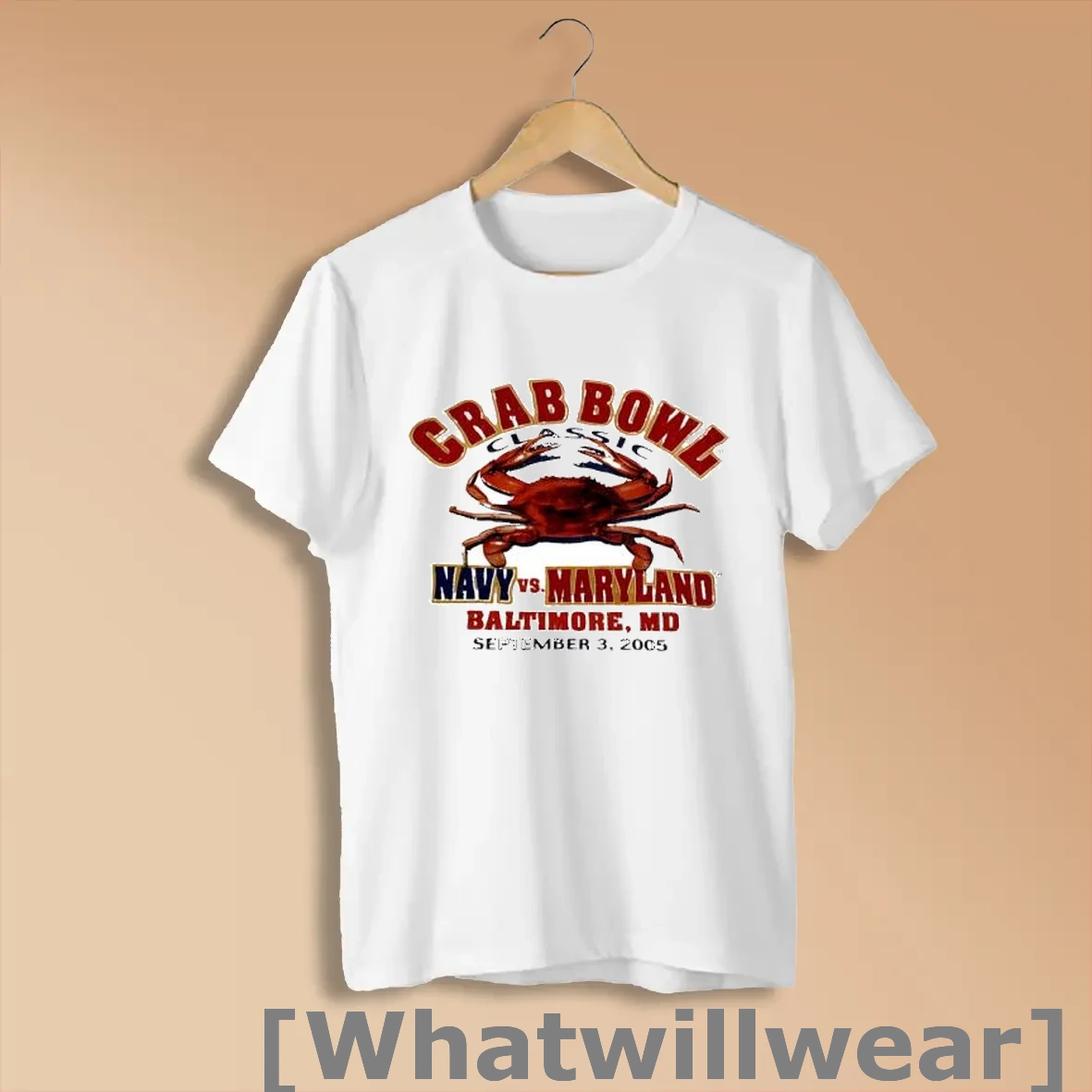 Official Crab Bowl Classic Navy Vs Maryland Baltimore Md September 3 2005 Shirts