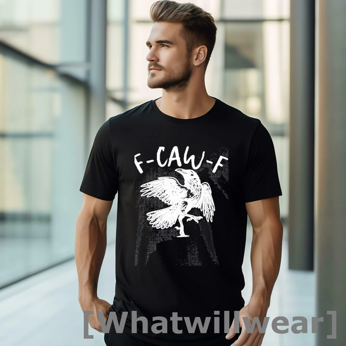 Official Crow F Caw F Funny Classic Mens Tshirts Sweater