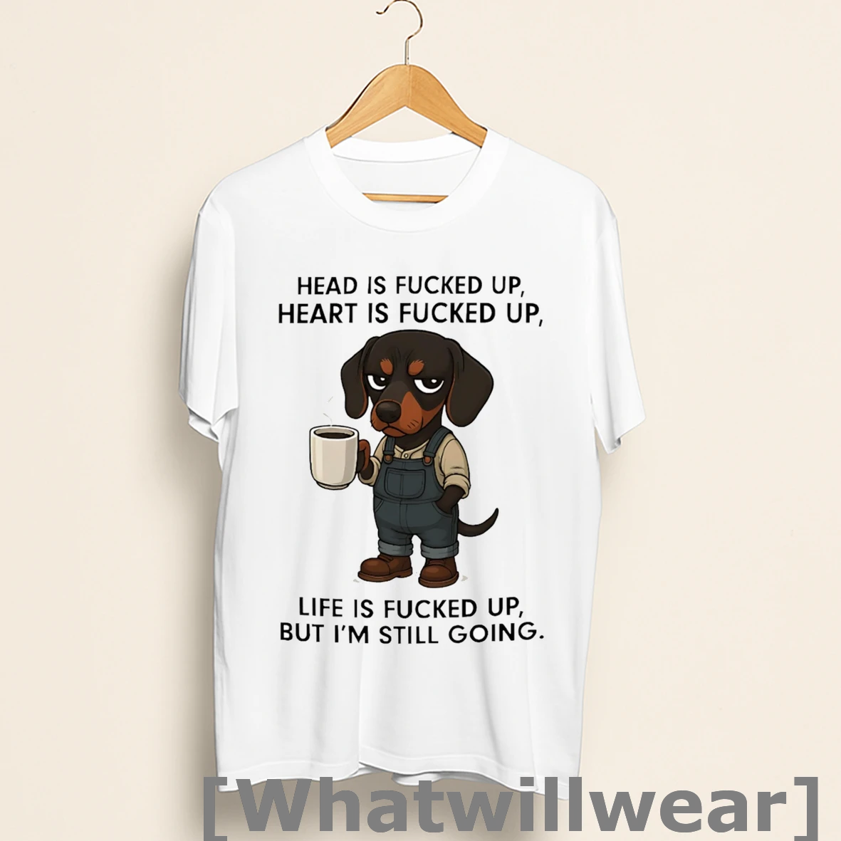 Official Dachshund Head Is Fucked Up Heart Is Fucked Up Shirts
