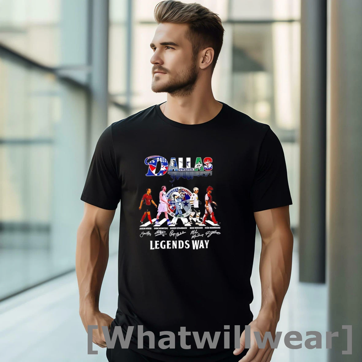 Official Dallas Team Sports Legends Way Abbey Road Signatures Tshirts Sweater