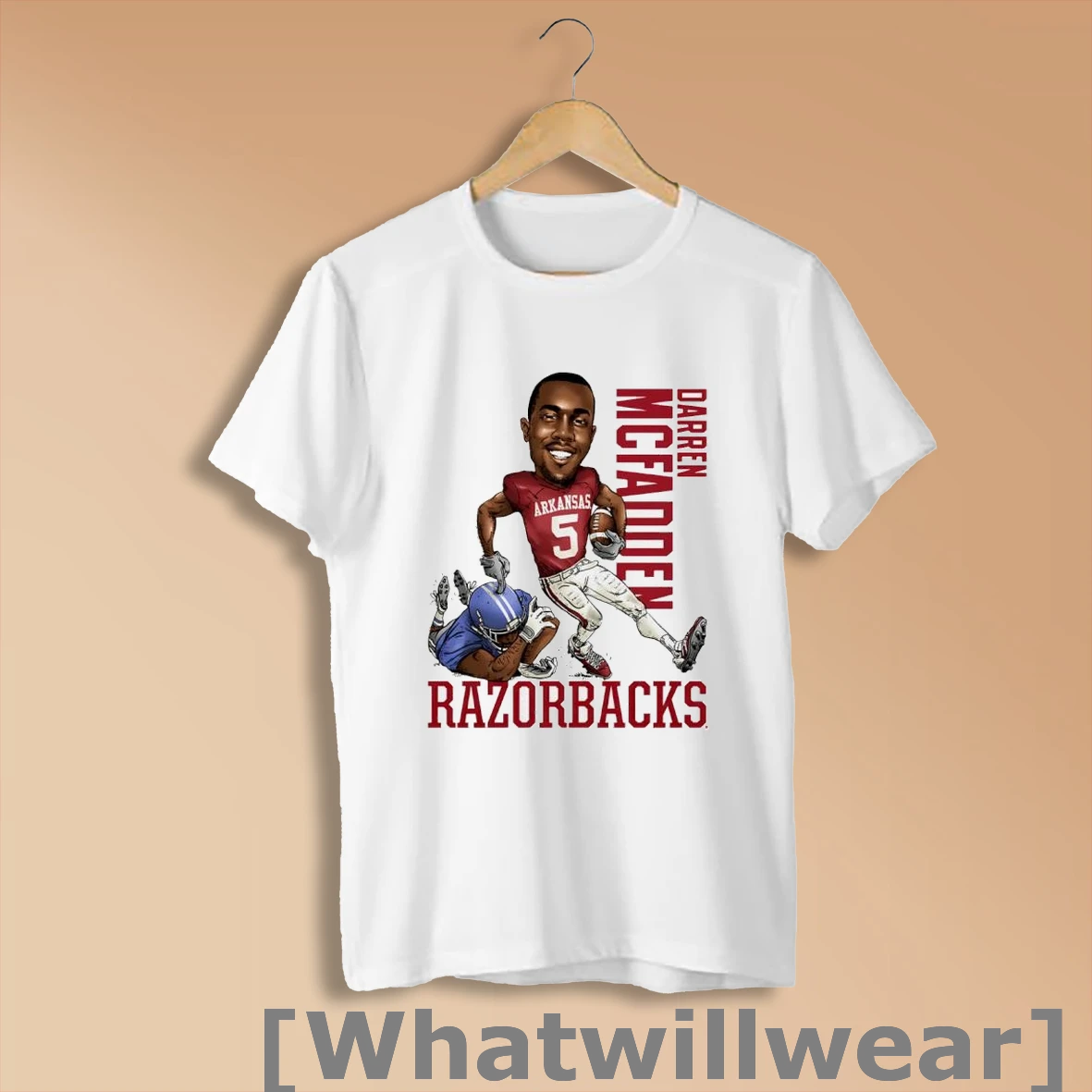 Official Darren Mcfadden Arkansas Razorbacks Baseball Caricature Shirt Sweatshirt