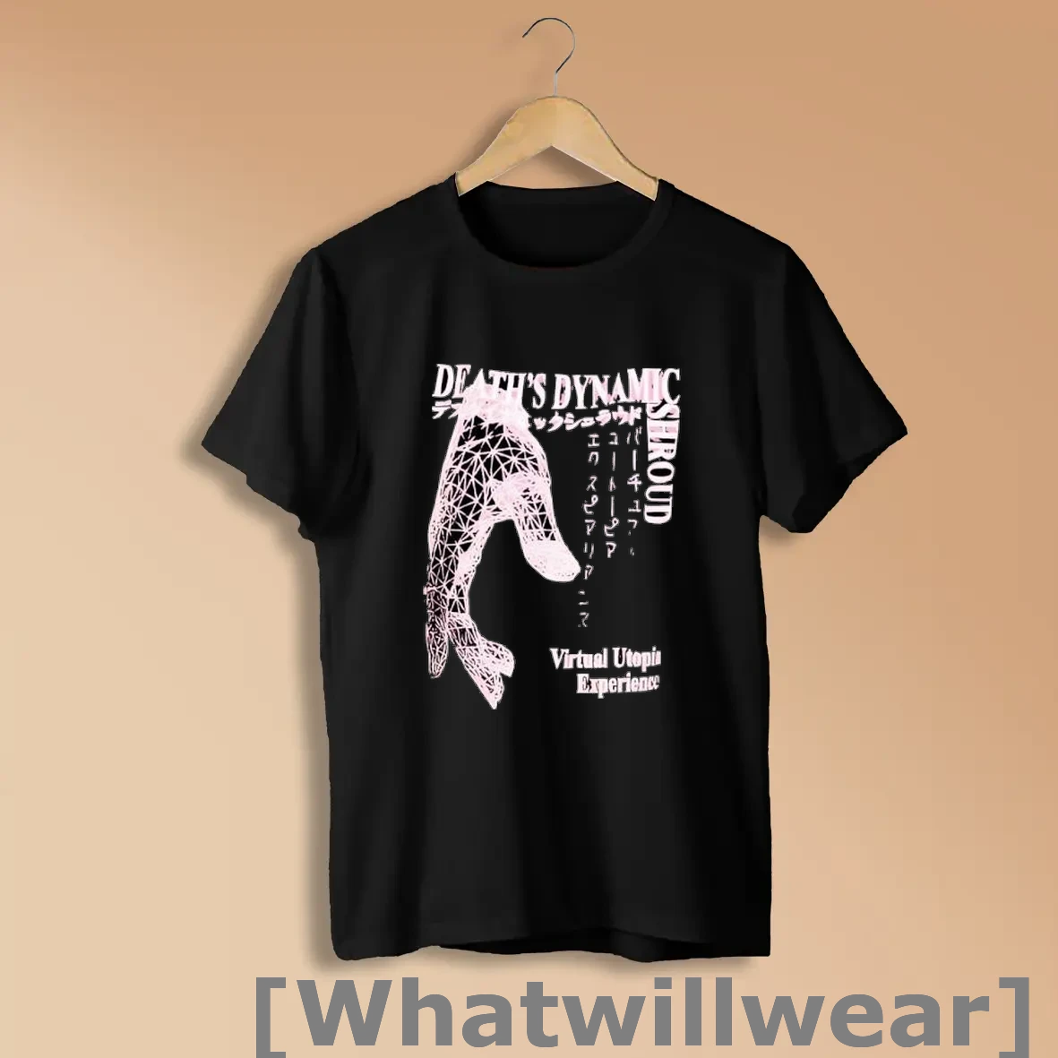 Official Death_s Dynamic Shroud Virtual Utopia Experience Japanese Text Shirts