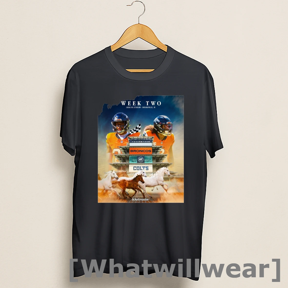 Official Denver Broncos At Indianapolis Colts Week Two Lucas Oil Stadium Indianapolis In Shirts