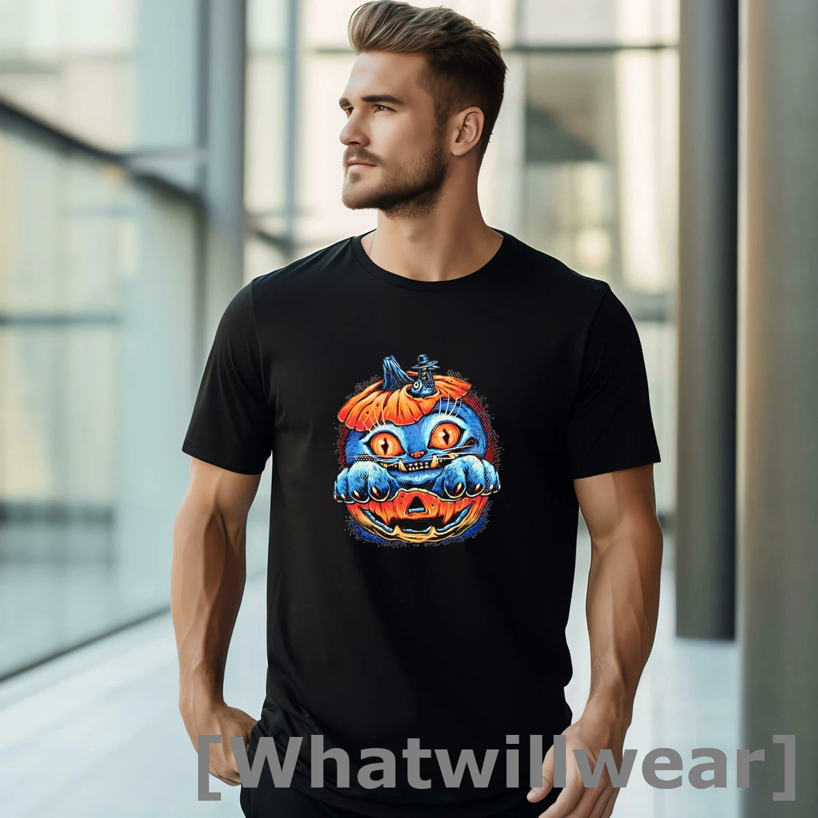 Official Derpy Tiger And Sussy In A Jack O Lantern Blue Tiger Pumpkin Halloween Tshirts Sweater