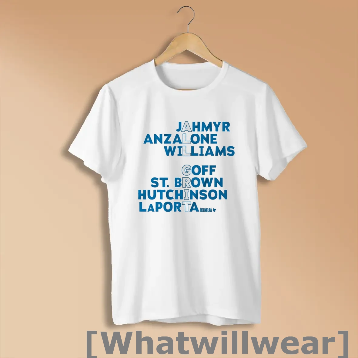 Official Detroit All Grit Names Jahmyr Anzalone Williams Goff St Brown Hutchinson Laporta Shirts