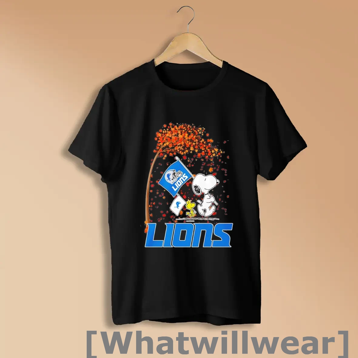 Official Detroit Lions Snoopy And Woodstock Happy Autumn Shirts