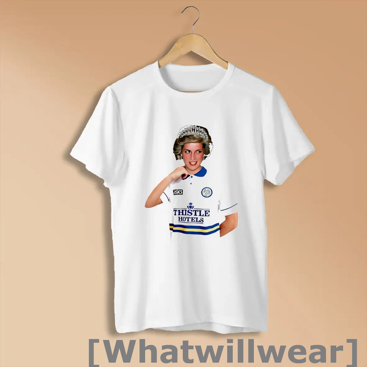 Official Diana Princess Of Wales Wearing Leeds United Football Shirts