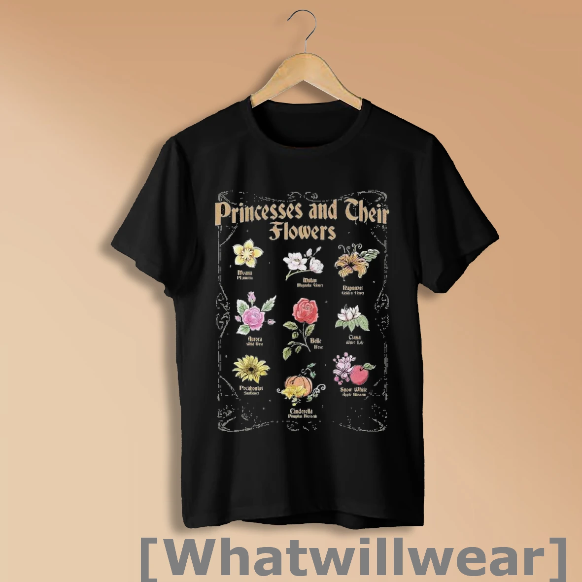 Official Disney Princess And Their Flowers Shirt Sweatshirt