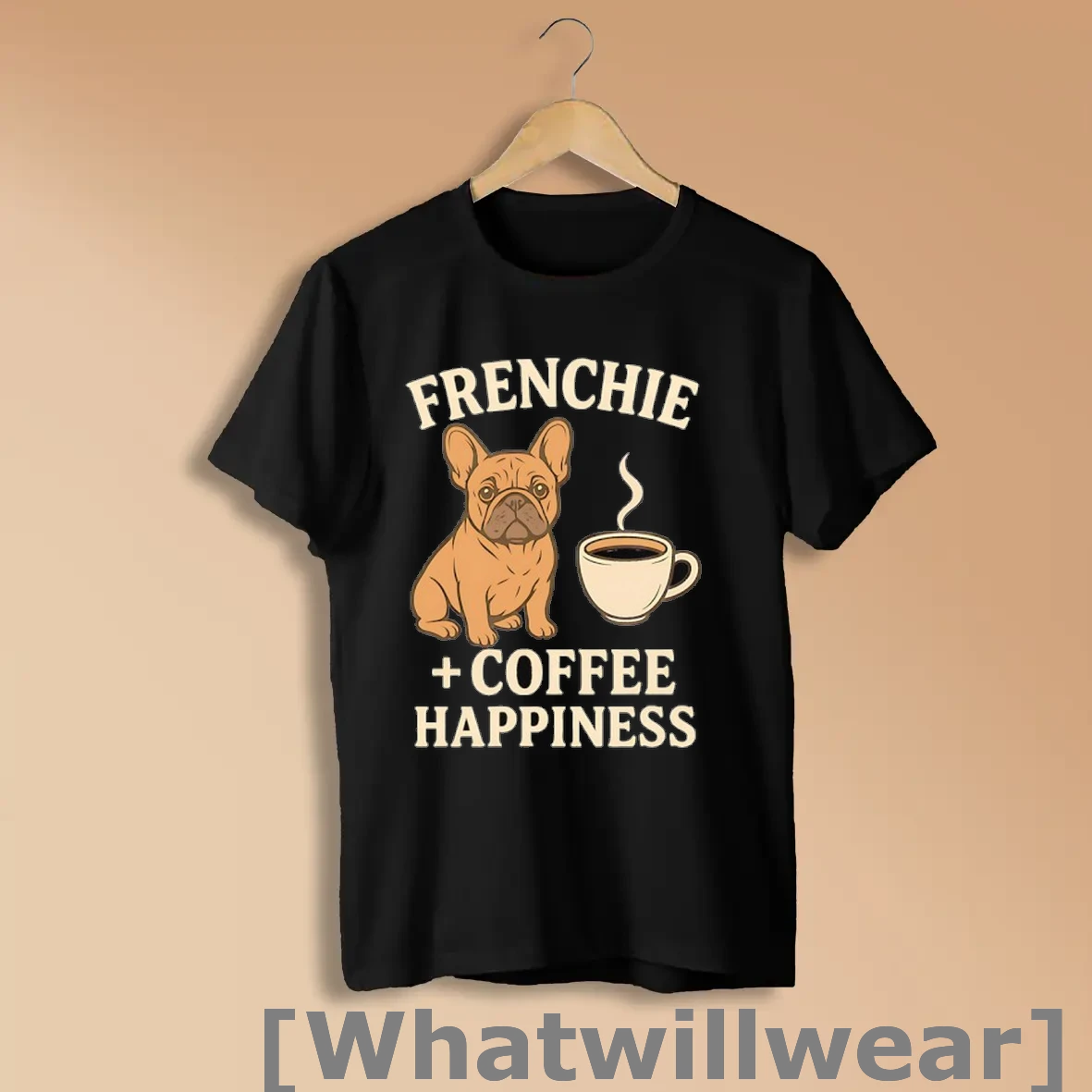Official Dog Frenchie Coffee Happiness Shirts