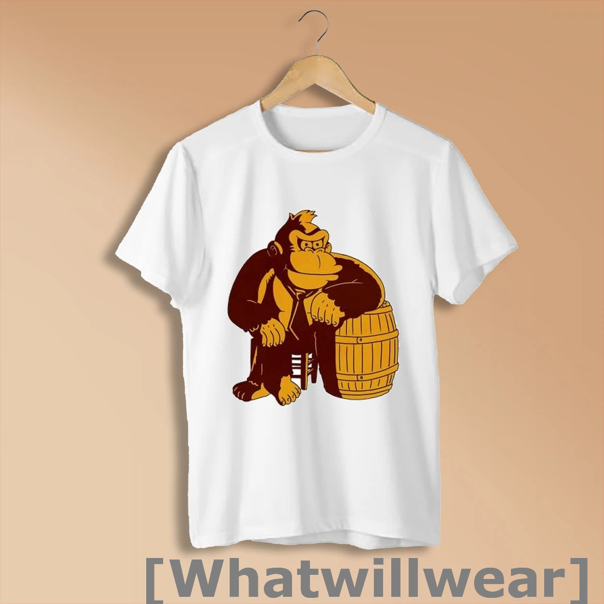 Official Donkey Kong Gorilla Sitting On A Barrel Video Game Shirt Sweatshirt