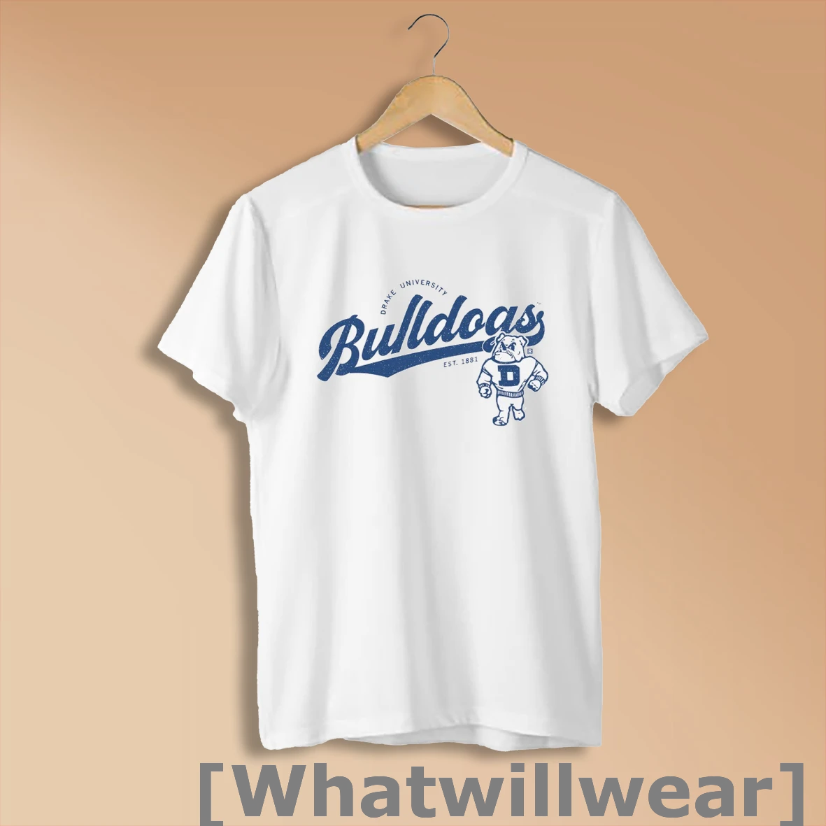 Official Drake Bulldogs Est 1881 Script Logo T Shirt Sweatshirt