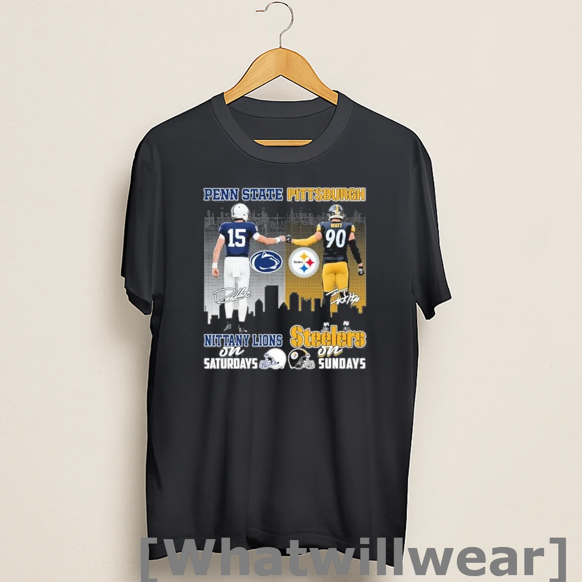 Official Drew Allar Penn State On Saturdays And Tj Watt Steelers On Sundays Shirts