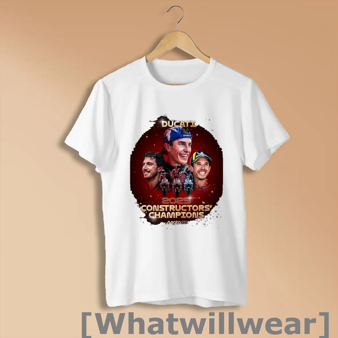 Official Ducati 2025 Constructors Champions Marc Marquez Alex Marquez Alenta Motogp T Shirts