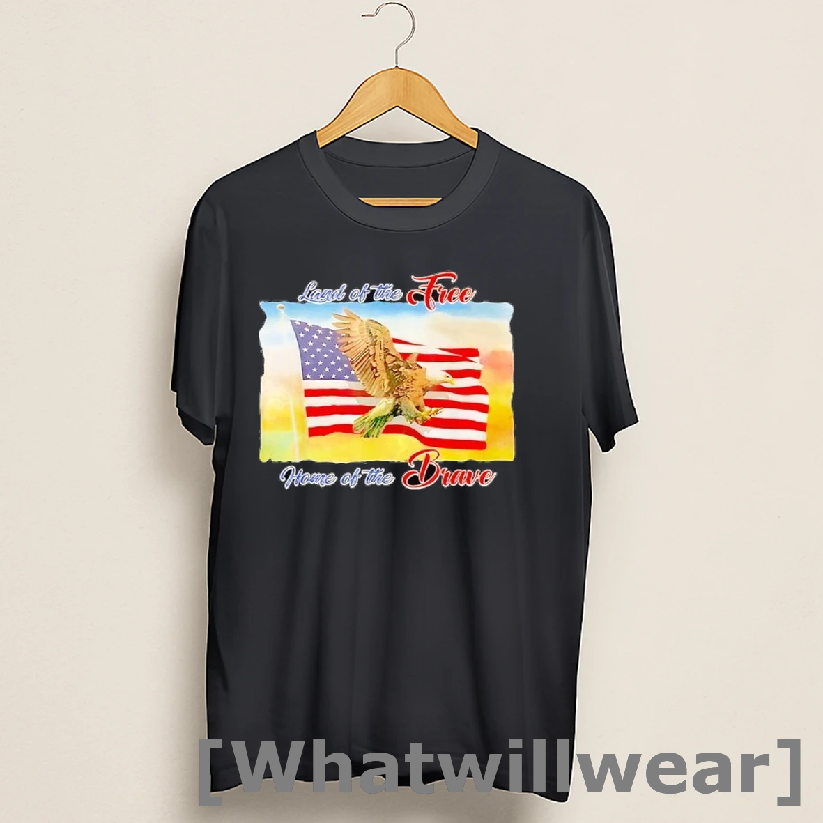 Official Eagle Land Of The Free Home Of The Brave Usa Flag Shirts