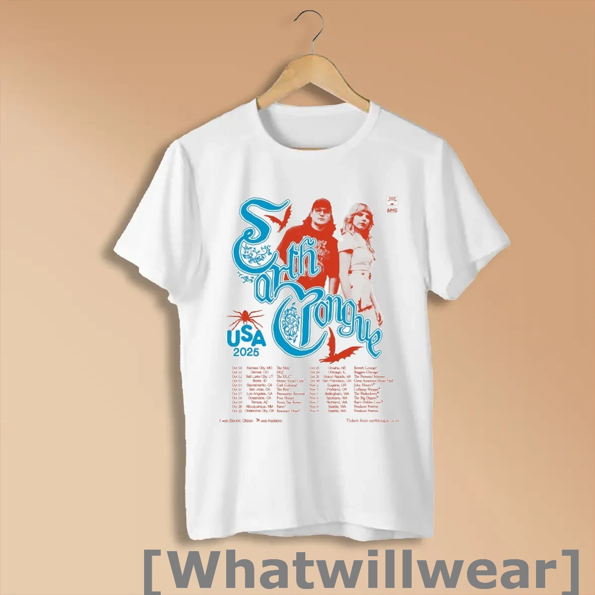 Official Earth Tongue Usa 2025 Tour Dates Shirts