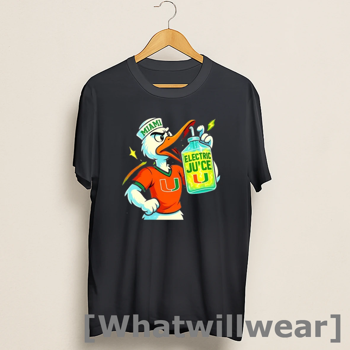 Official Electric Juice Miami Hurricanes Energy Bring It Mascot Shirts