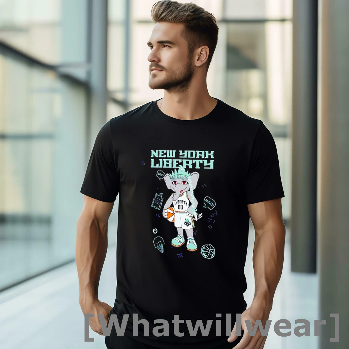 Official Ellie The Elephant New York Liberty Mascot Shirts