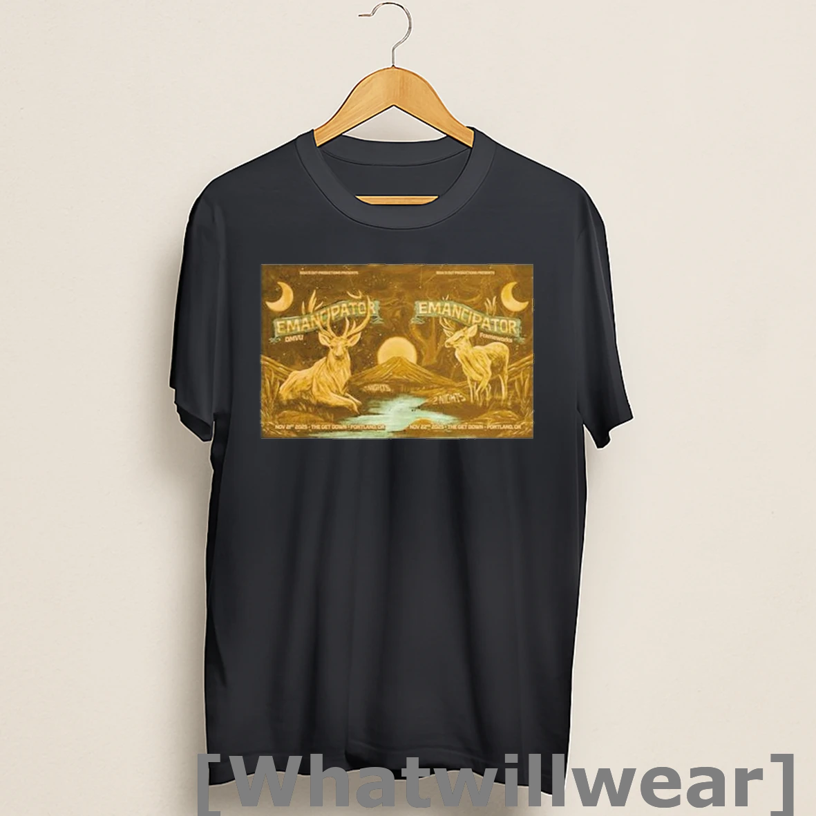 Official Emancipator Nov 21 22 2025 The Get Down Portland Or Deers Shirts