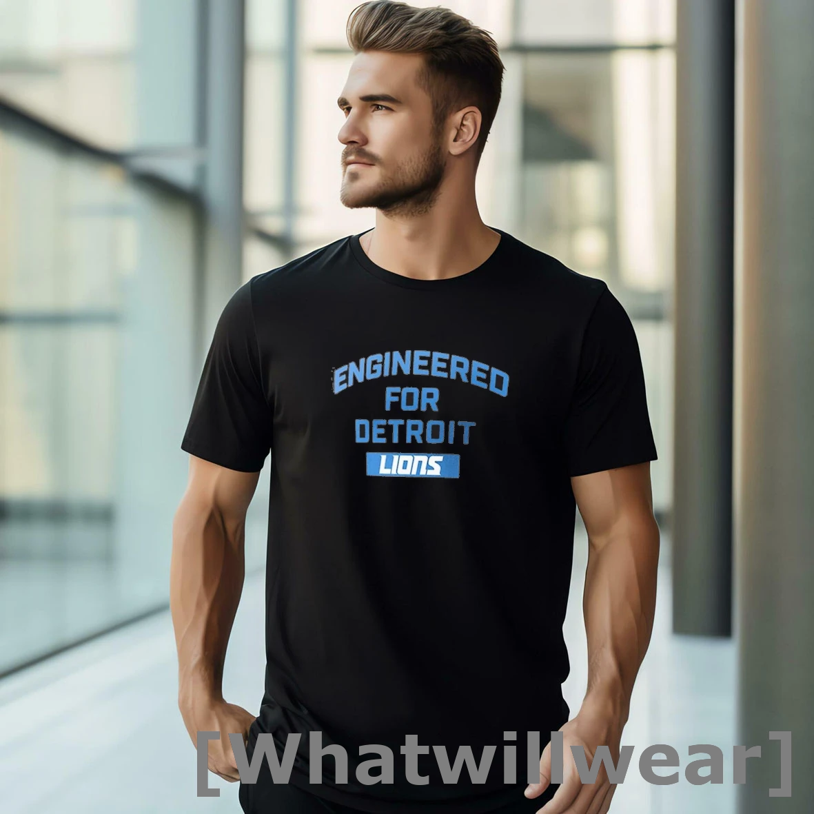 Official Engineered For Detroit Lions Tshirts Sweater