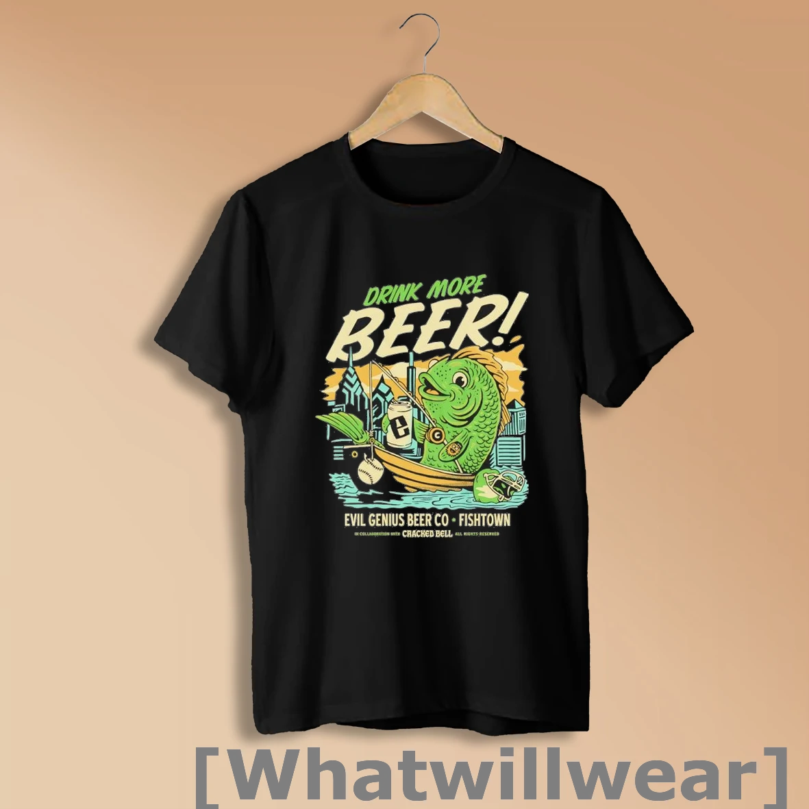 Official Evil Genius Fishing Drink More Beer Shirt Sweatshirt