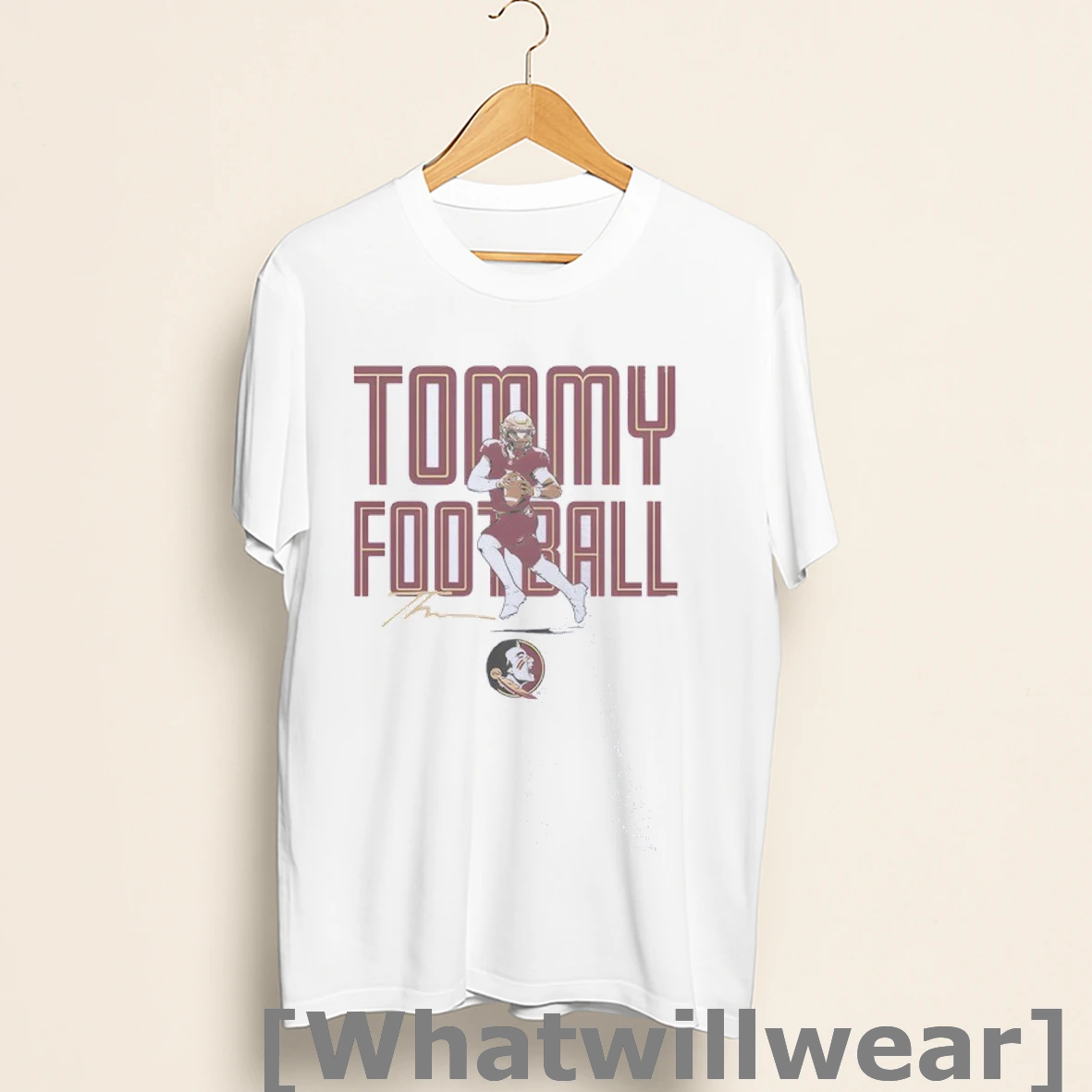 Official Fsu Florida State University Tommy Castellanos Tommy Football Signature Shirts