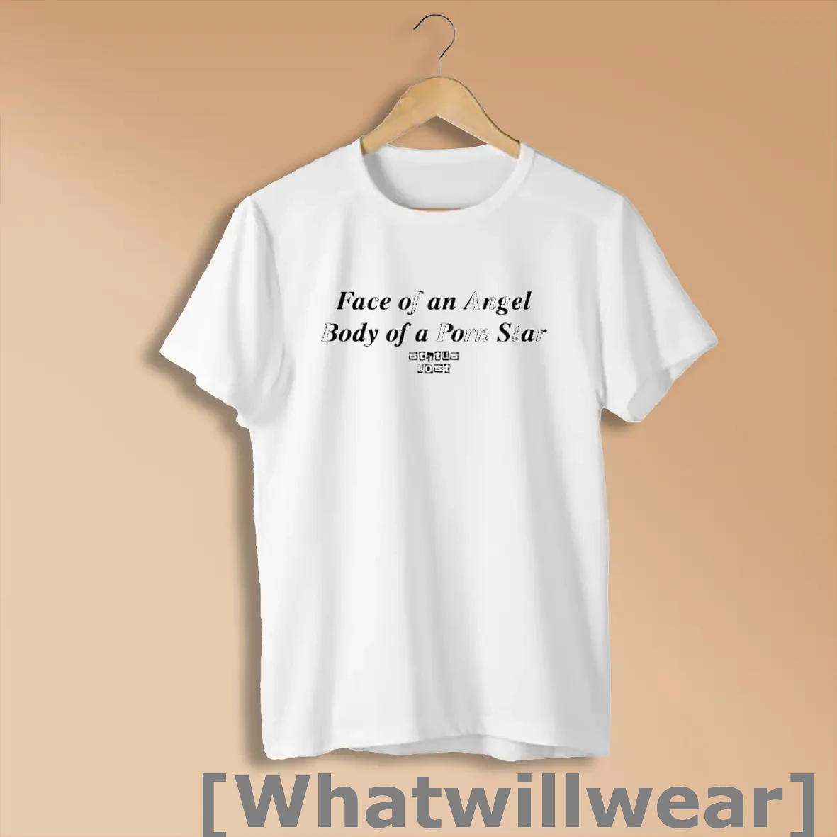 Official Face Of An Angel Body Of A Porn Star Status Lost Funny Quote Posters White Shirts