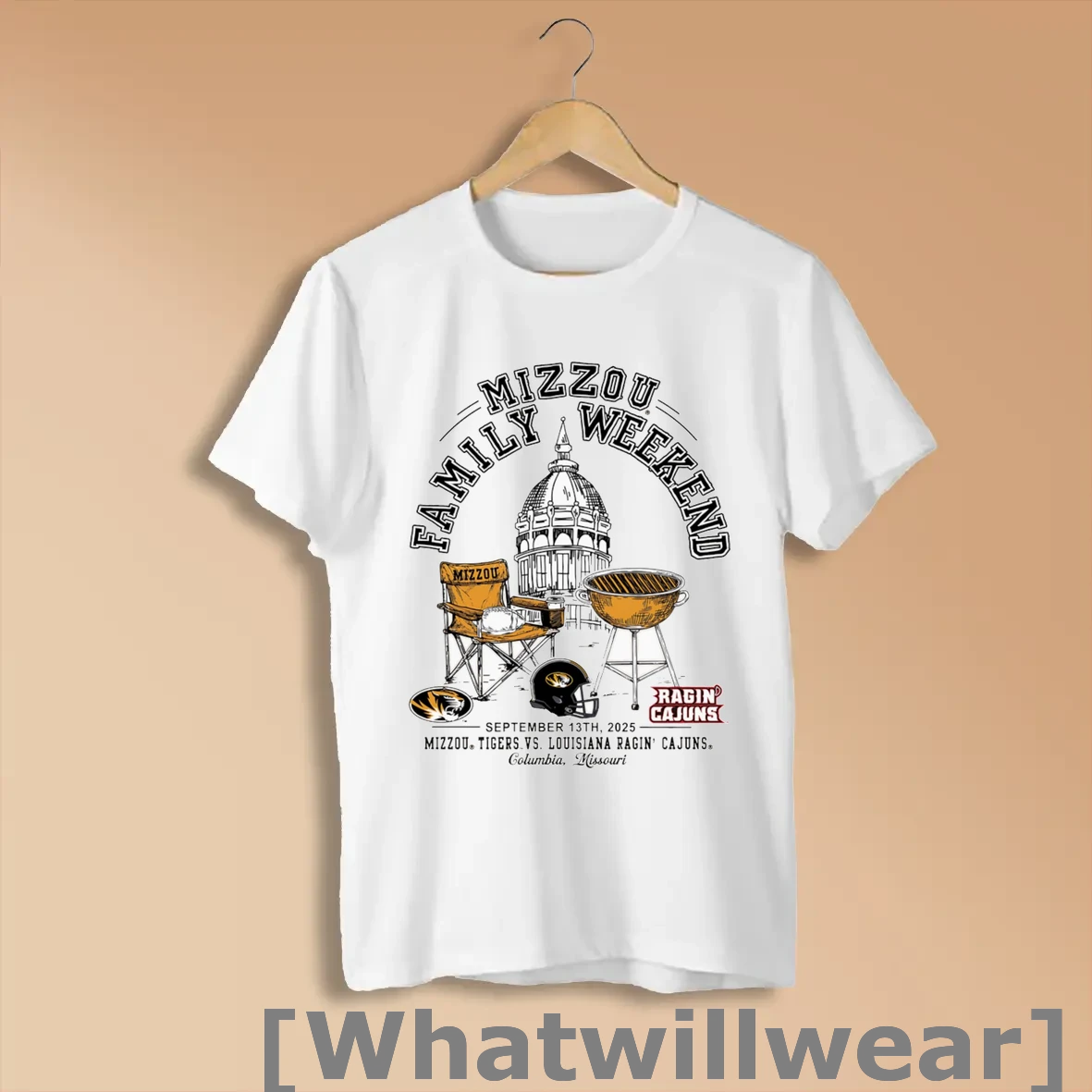 Official Family Weekend Mizzou Tigers Vs Louisiana Ragin Cajuns 2025 Shirts