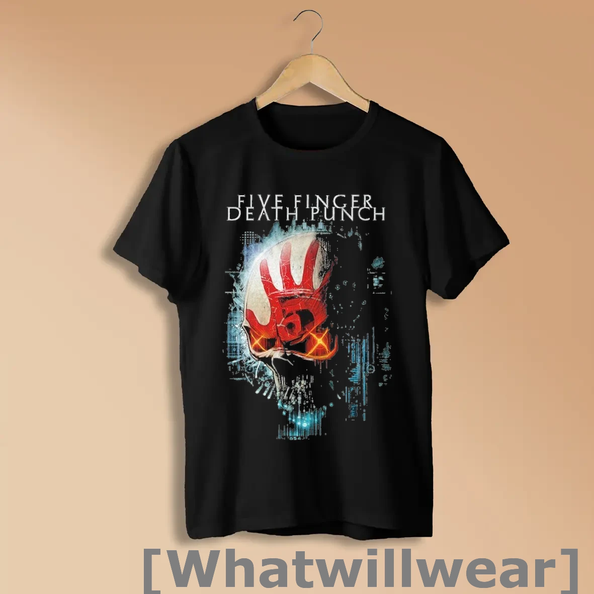 Official Five Finger Death Punch Interface Skull Skull Shirts