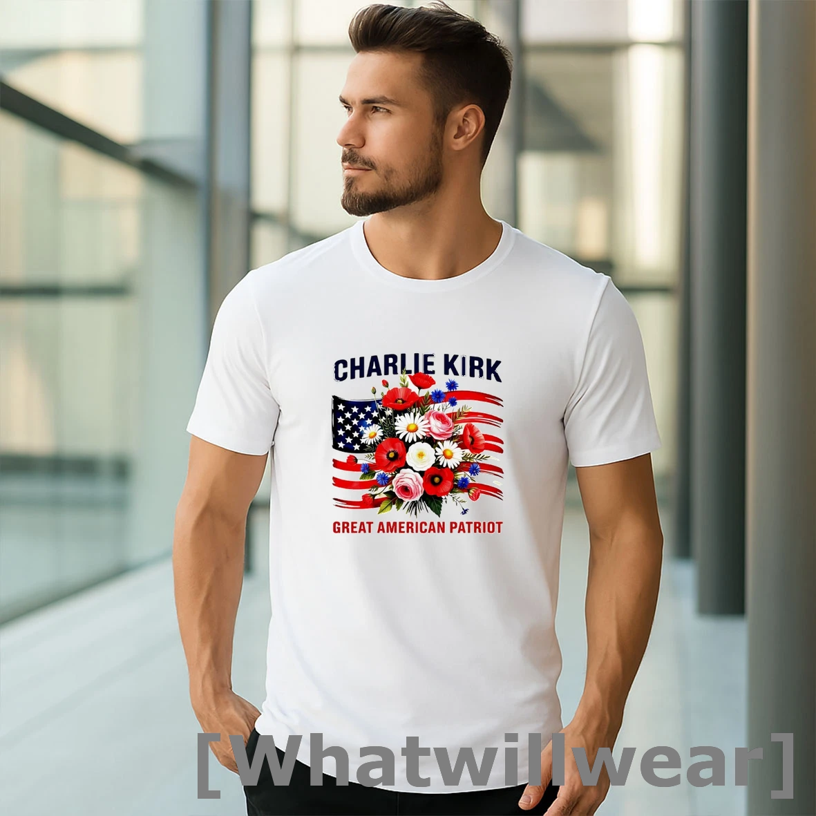 Official Freedom Charlie Kirk Great American Patriot Floral Flag Tshirts Sweater