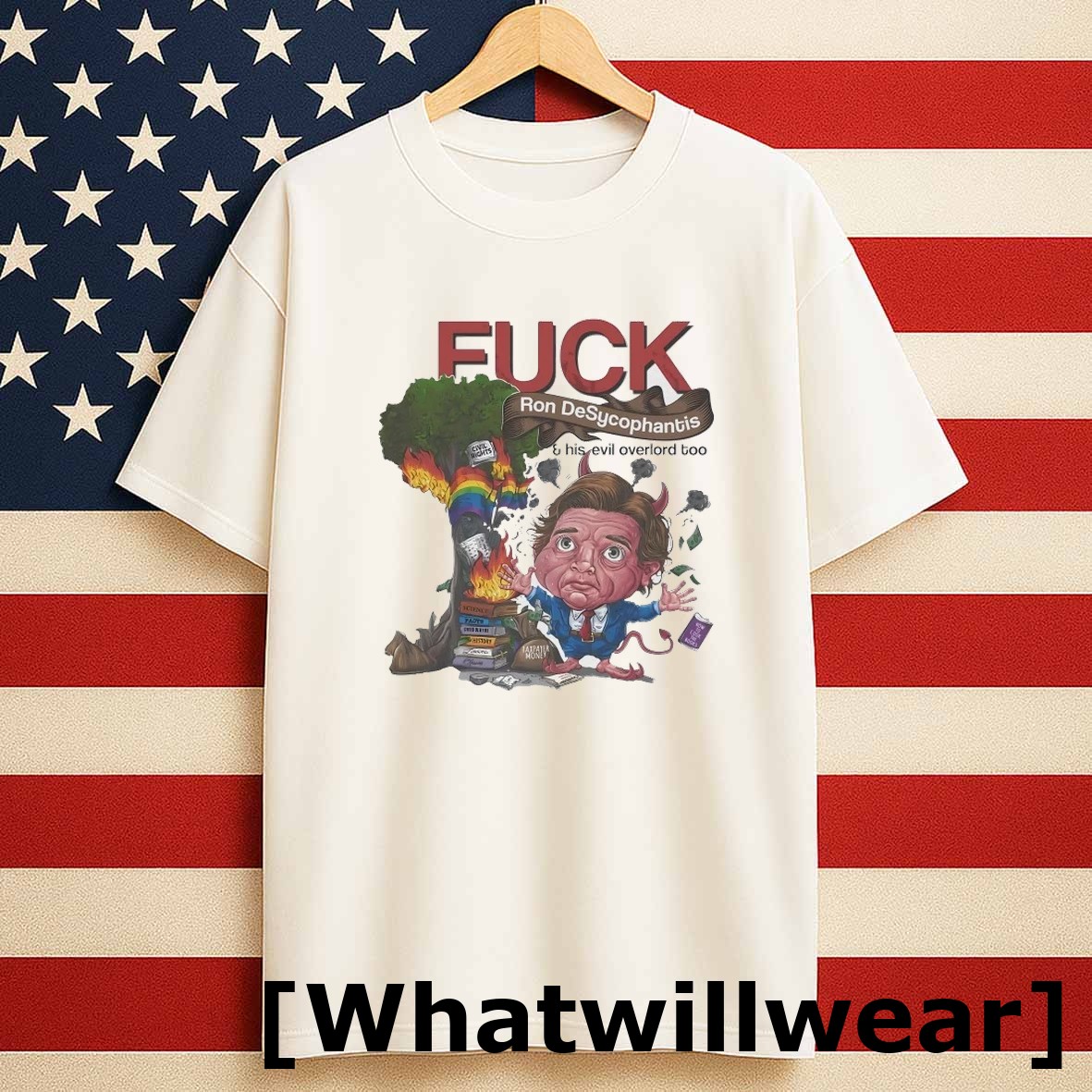 Official Fuck Ron Desantis Desycophantis And His Evil Overlord Too Tshirts Sweater