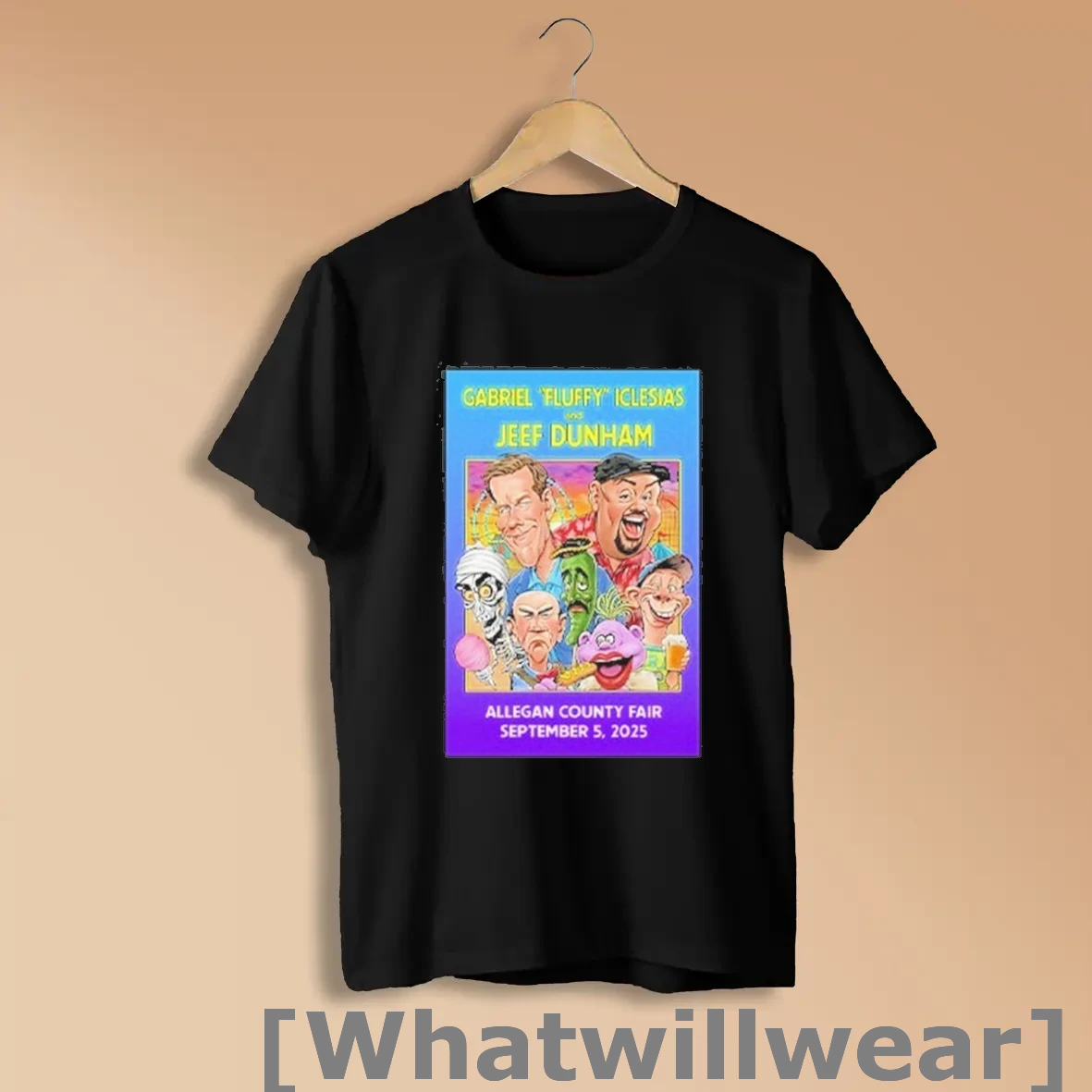 Official Gabriel Fluffy Iglesias And Jeff Dunham Allegan County Fair Sep 5 2025 Shirts