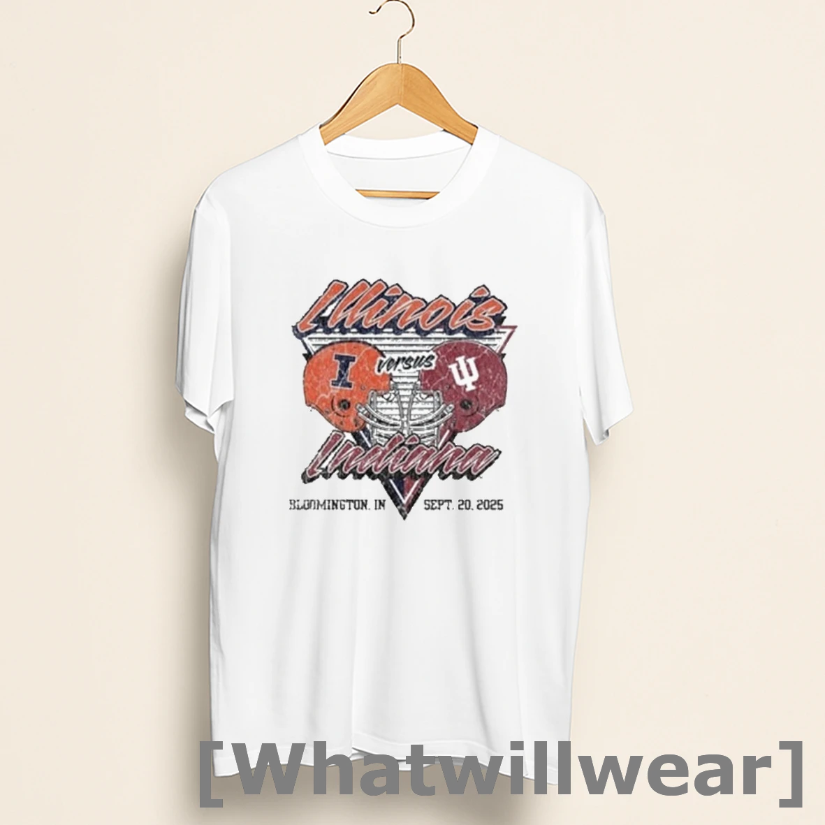 Official Gameday 2025 Indiana Vs Illinois Helmet Shirts